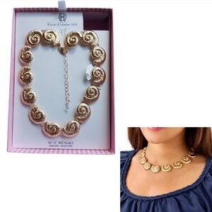 House Of Harlow 1960 Sea Shell Nautilus Necklace